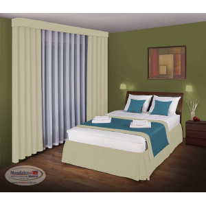 Zasłony zaciemniające blackout w szerokości 250 cm - komplet 2