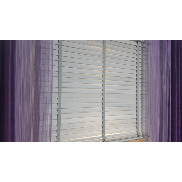 Żaluzja drewniana 50 mm rozm. 120x160 cm w kolorze białym z kolekcji "Modern"