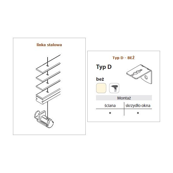 Żaluzja drewniana 25 mm w rozm. 60x120 cm z kolekcji "Natural"