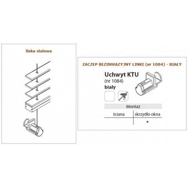 Żaluzja drewniana 25 mm biała w rozm. 60x120 cm z kolekcji "Modern"