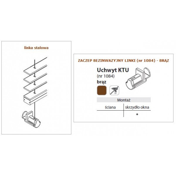 Żaluzja drewniana 25 mm biała w rozm. 60x120 cm z kolekcji "Modern"