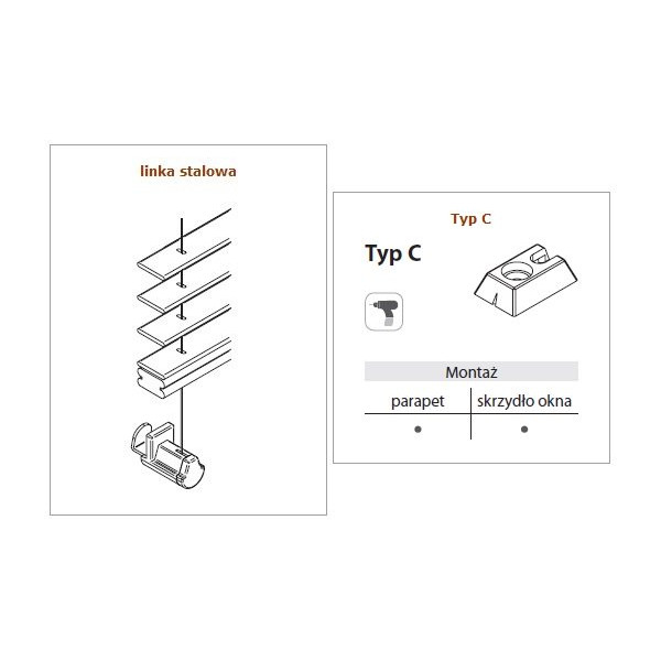 Żaluzja drewniana 25 mm biała w rozm. 60x120 cm z kolekcji "Modern"
