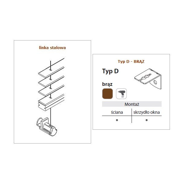 Żaluzja drewniana 25 mm biała w rozm. 60x120 cm z kolekcji "Modern"