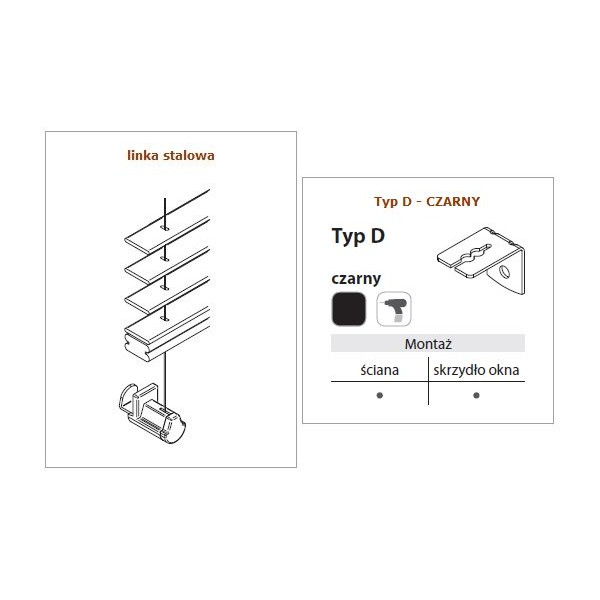 Żaluzja drewniana 25 mm biała w rozm. 60x120 cm z kolekcji "Modern"