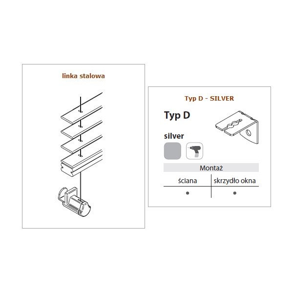 Żaluzja drewniana 25 mm biała w rozm. 60x120 cm z kolekcji "Modern"