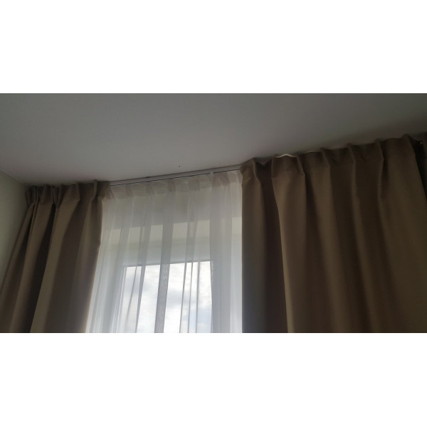 Nowoczesna firana z woalu do pokoju na fleksach szer. 200x250 cm