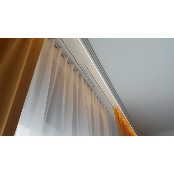 Nowoczesna firana z woalu do pokoju na fleksach szer. 200x250 cm