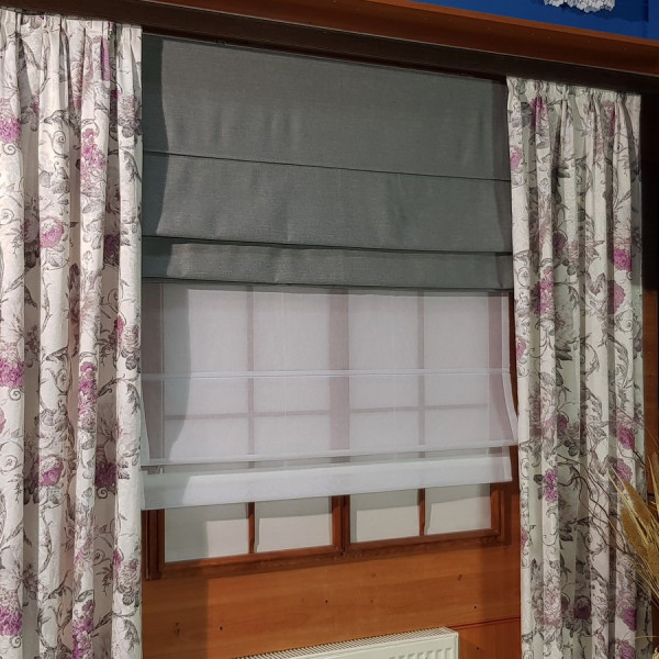 Mechanizm z szyciem. Roleta rzymska DUO w rozm. 130x150 cm