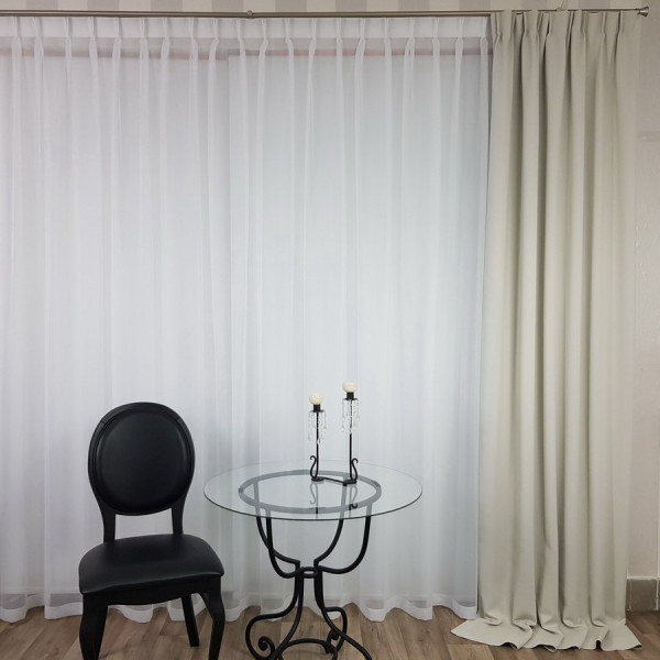 MAG 302 Zasłona Blackout gotowa w kolorze jasnoszarym rozm. 280x240 cm