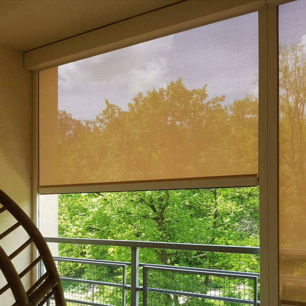 Roleta zewnętrzna Screen SK90 w kolorze kremowym, rozm. 200x260 cm z napędem elektrycznym