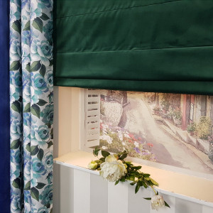 Roleta rzymska do salonu, kolor zielony w rozm. 125x160 cm 2