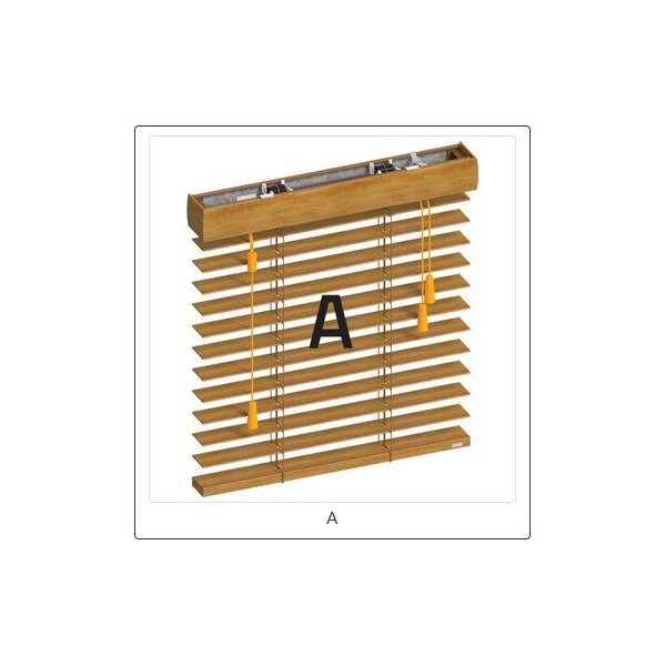 Żaluzja drewniana do kuchni, 50 mm w rozm. 60x140 cm - MODERN