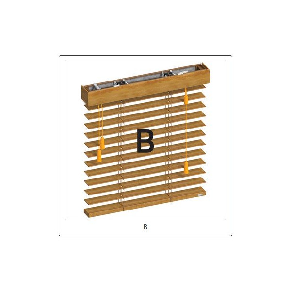 Żaluzja drewniana z drabinkątaśmową, biała 50 mm w rozm. 60x140 cm