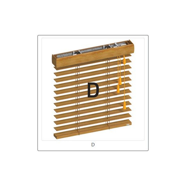 Żaluzja drewniana z drabinkątaśmową, biała 50 mm w rozm. 60x140 cm
