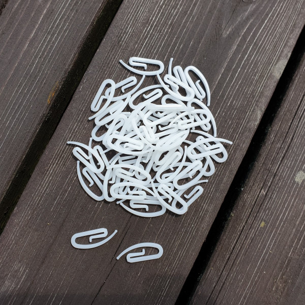 Agrafki do firan i zasłon dla systemu szyn aluminiowych KS - 100 sztuk