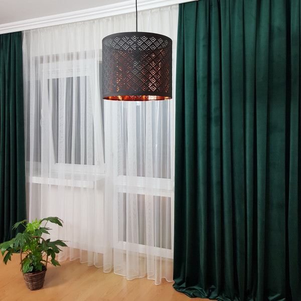 Zasłony welurowe zielone szer. 140x260 cm MAG 328