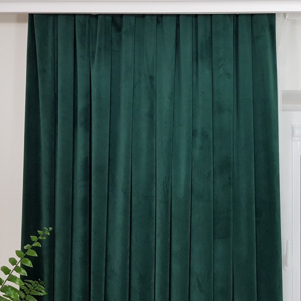 Zasłony welurowe zielone szer. 140x260 cm MAG 328