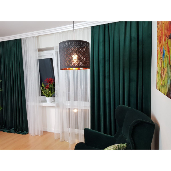 Zasłony welurowe zielone szer. 140x260 cm MAG 328