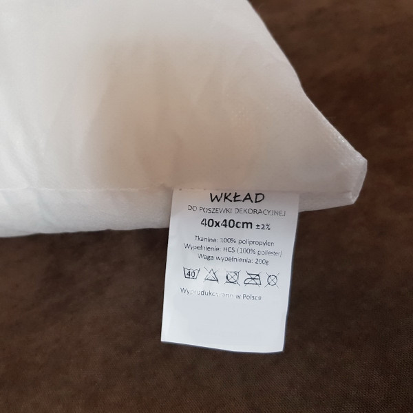 Wkład do poduszki ozdobnej rozm. 40x40 cm za 10 szt.