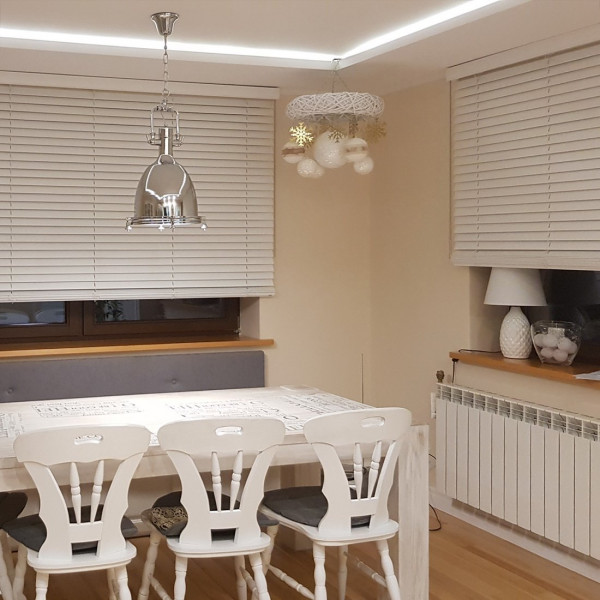 Żaluzje drewniane białe 100x150 cm Modern 50 mm