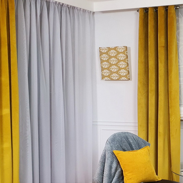 Zasłona gotowa na przelotkach rozm. 135x250 cm SUNFLOWER02