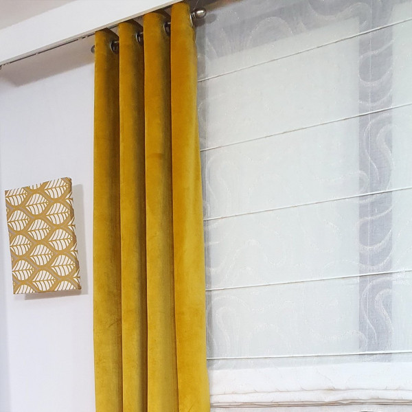 Zasłona gotowa na przelotkach rozm. 135x250 cm SUNFLOWER02