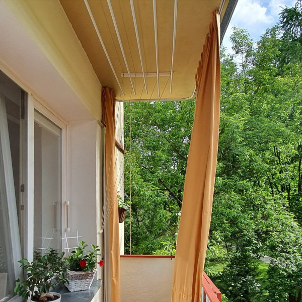 Karnisz zewnętrzny na balkon sufitowy aluminiowy KS