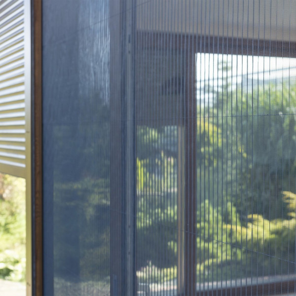 Moskitiera plisowana przesuwna rozm. 180x200 cm kolor orzech okleina