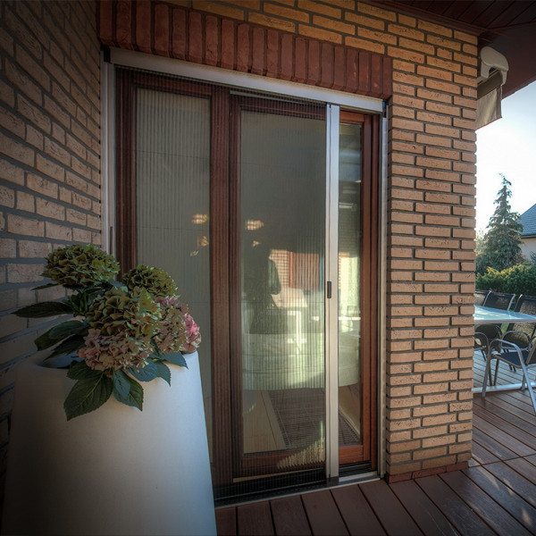 Moskitiera plisowana Anwis na wymiar 90x200 cm kolor anoda silver