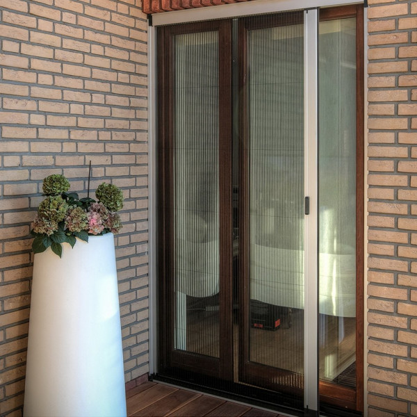 Moskitiera plisowana Anwis na wymiar 90x200 cm kolor anoda silver