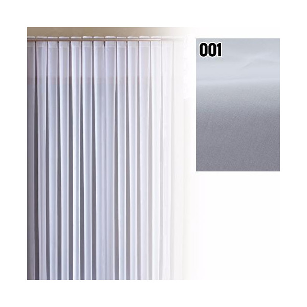 Biały Woal trudnopalny z ołowianką FRE  wys. 300 cm