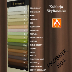 Zasłona na taśmie fala w rozm. 90x250 cm SKY101/1/FR 2